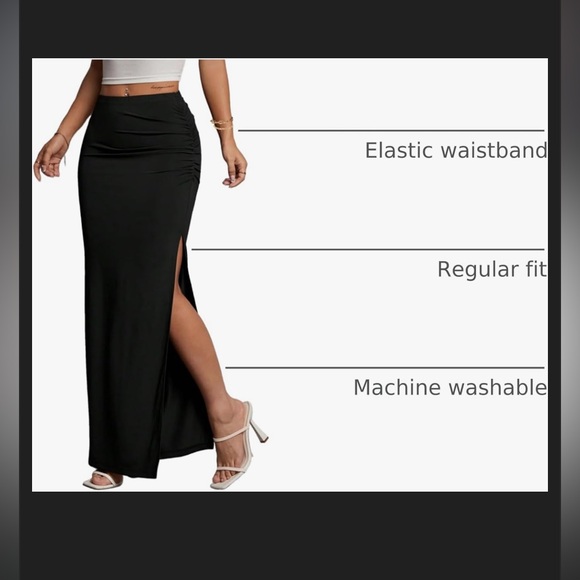 AVANOVA SPLIT SLIT RUCHED SKIRT - Picture 9 of 9